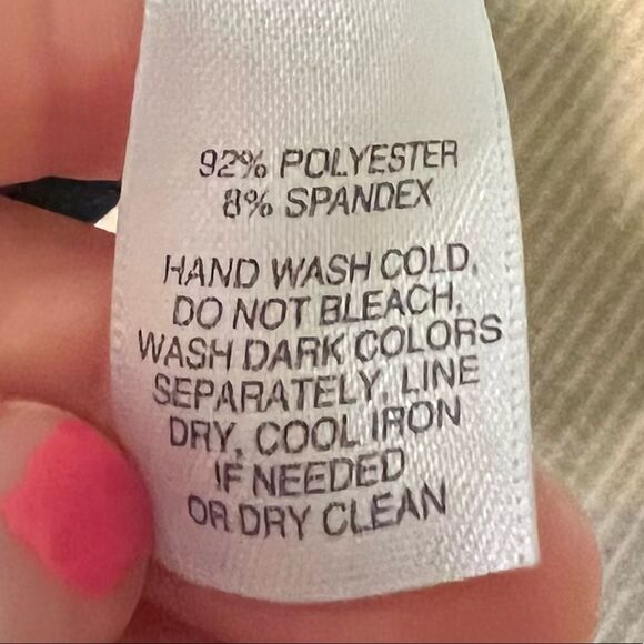 WHBM Black Crew Neck Pleated Blouse - Picture 12 of 12